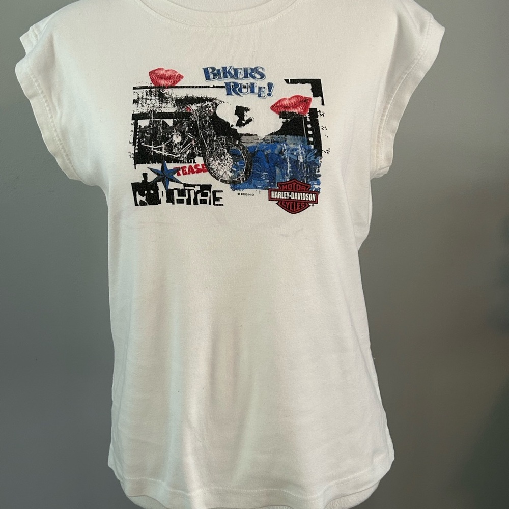 Harley-Davidson women’s White Bikers Rule T-Shirt